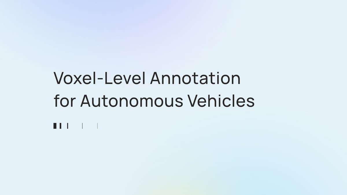 3D Occupancy Grid Annotation for Autonomous AI