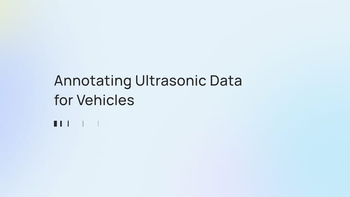 Ultrasonic Data Annotation for Parking AI