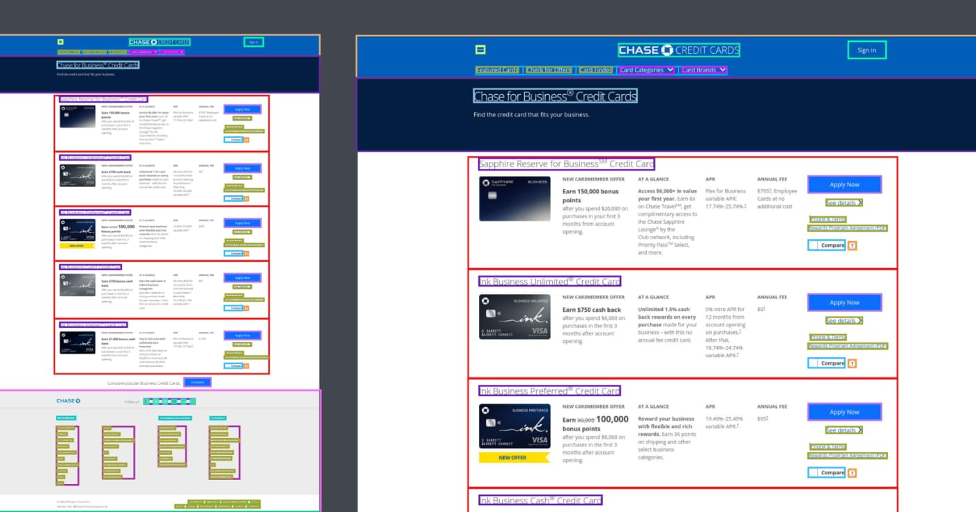 Evinced UI element detection